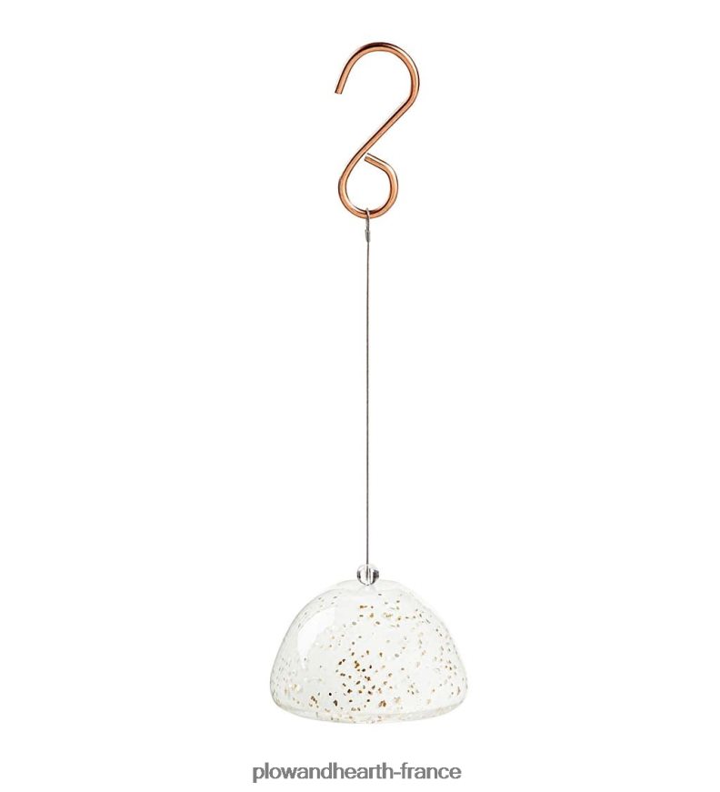 cintre pour plantes à air en verre d’art moucheté - blanc Plow & Hearth 8642F62468 articles ménagers