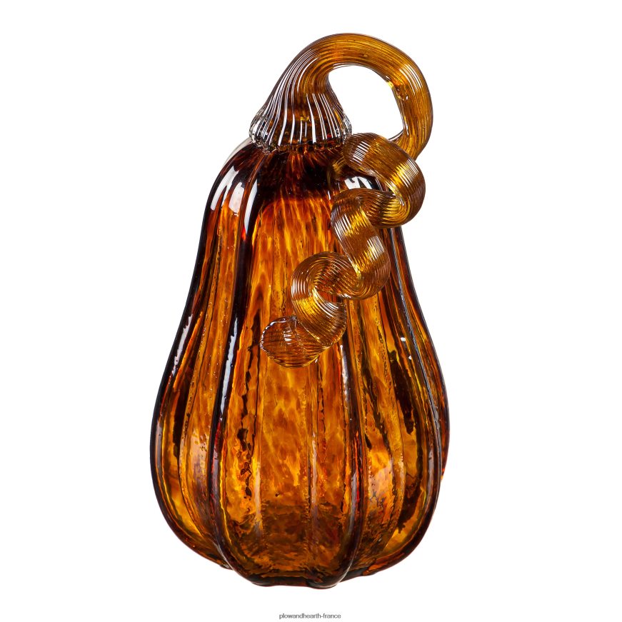 décor de table citrouille en verre, lot de 4 Plow & Hearth 8642F62359 articles ménagers
