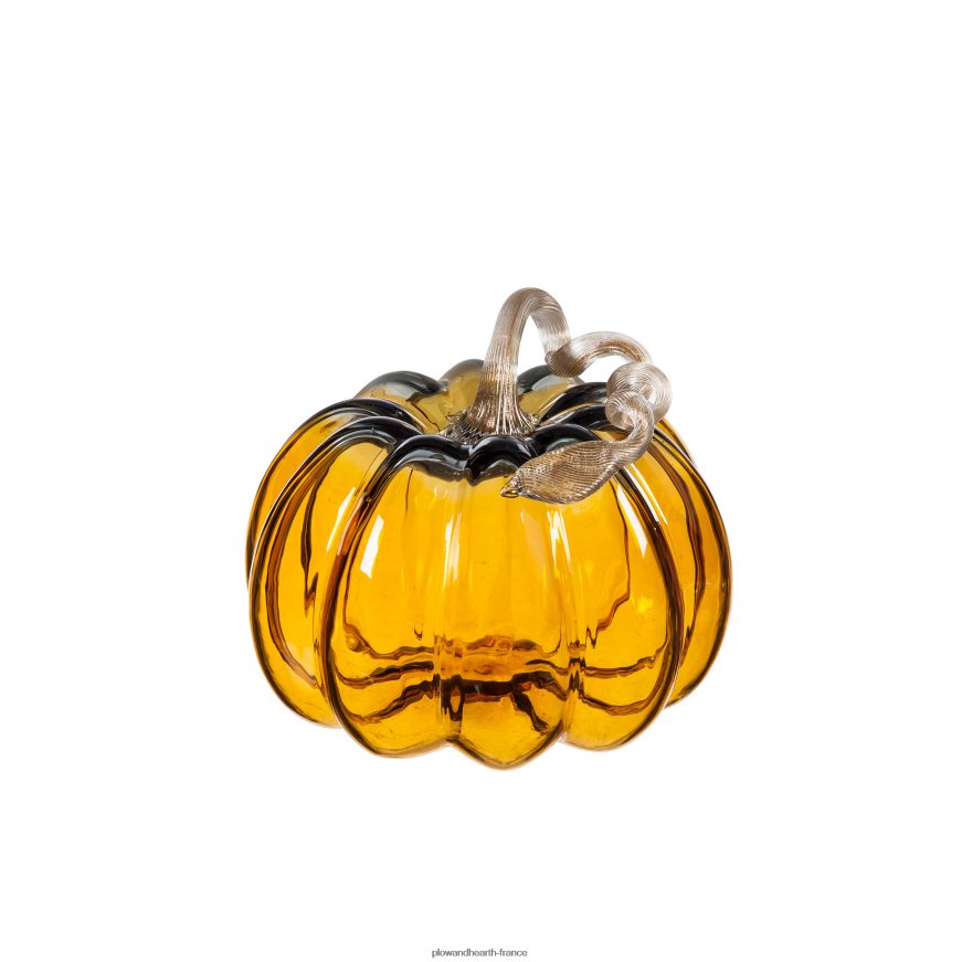 décor de table citrouille en verre, lot de 4 Plow & Hearth 8642F62359 articles ménagers