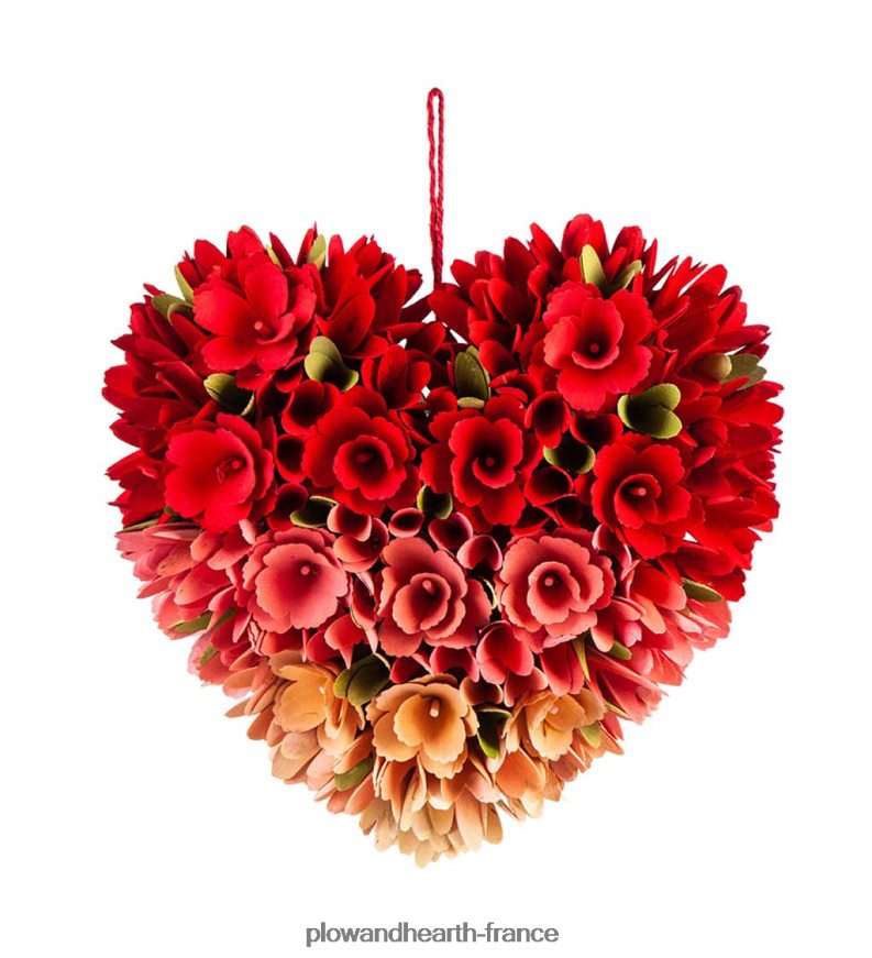 décor suspendu coeur floral ombre Plow & Hearth 8642F62470 articles ménagers