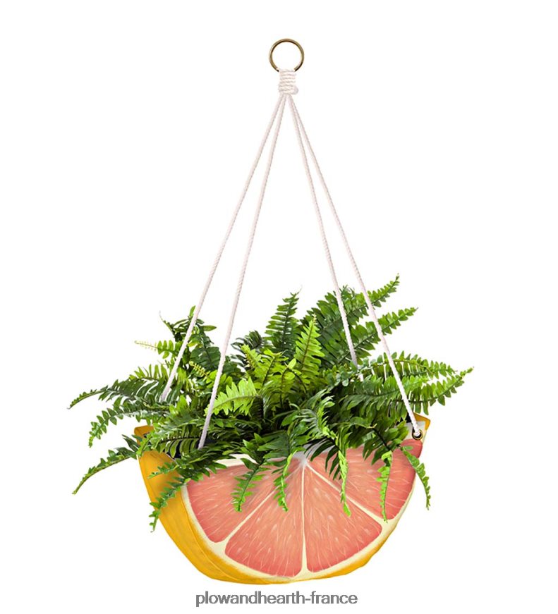 jardinières en tissu suspendues aux agrumes, lot de 3 Plow & Hearth 8642F62439 articles ménagers