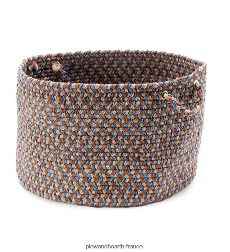 panier roanoke en polypro tressé avec poignées - noir multi Plow & Hearth 8642F62487 articles ménagers