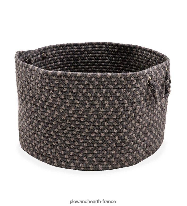 panier roanoke en polypro tressé avec poignées - noir multi Plow & Hearth 8642F62487 articles ménagers