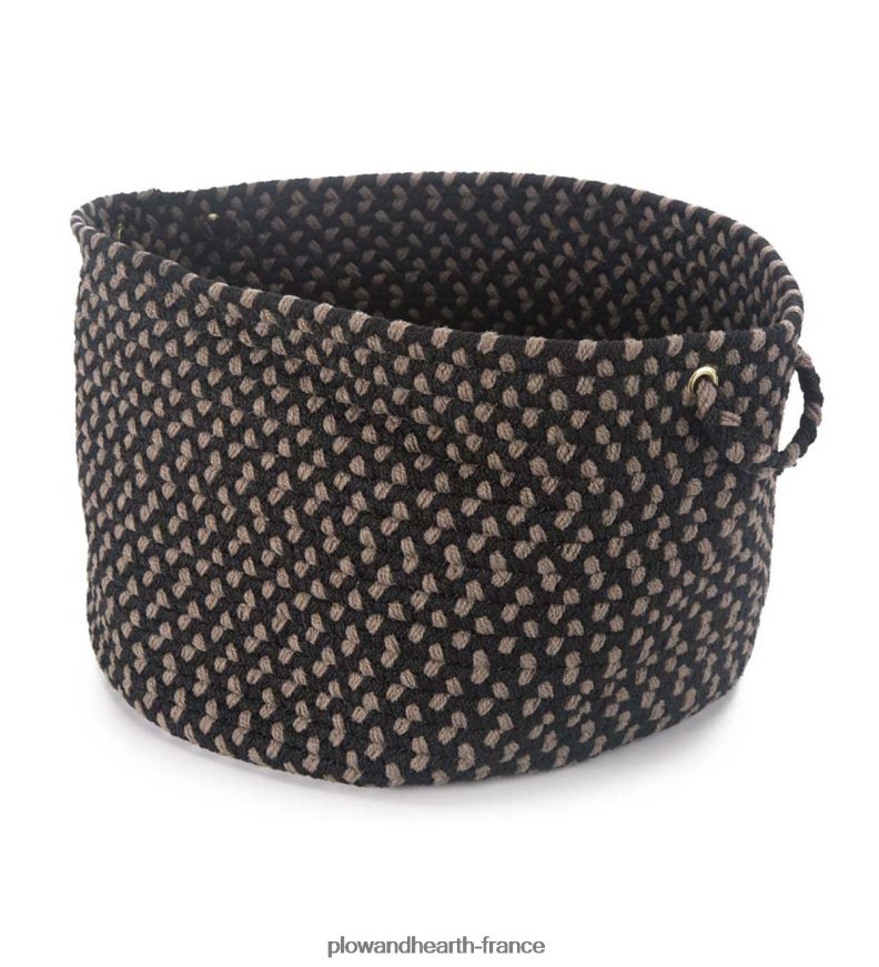 panier roanoke en polypro tressé avec poignées - noir multi Plow & Hearth 8642F62487 articles ménagers