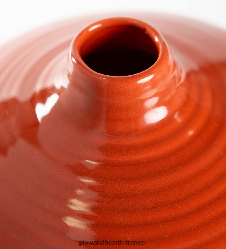 petit vase rond d’Alexandrie en argile fait à la main - bleu Plow & Hearth 8642F62448 articles ménagers