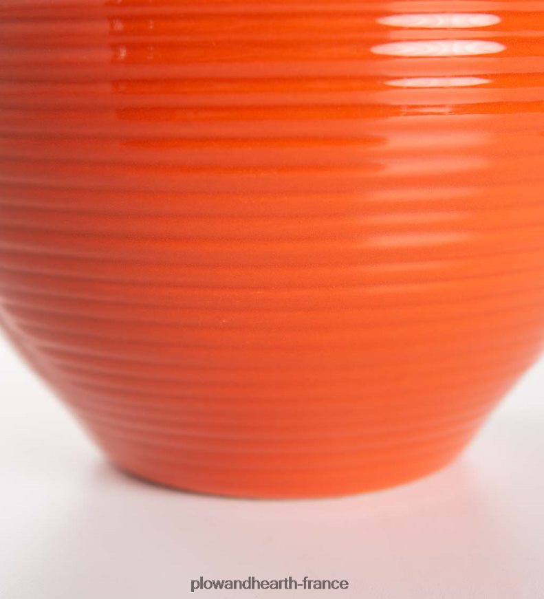 petit vase rond d’Alexandrie en argile fait à la main - bleu Plow & Hearth 8642F62448 articles ménagers