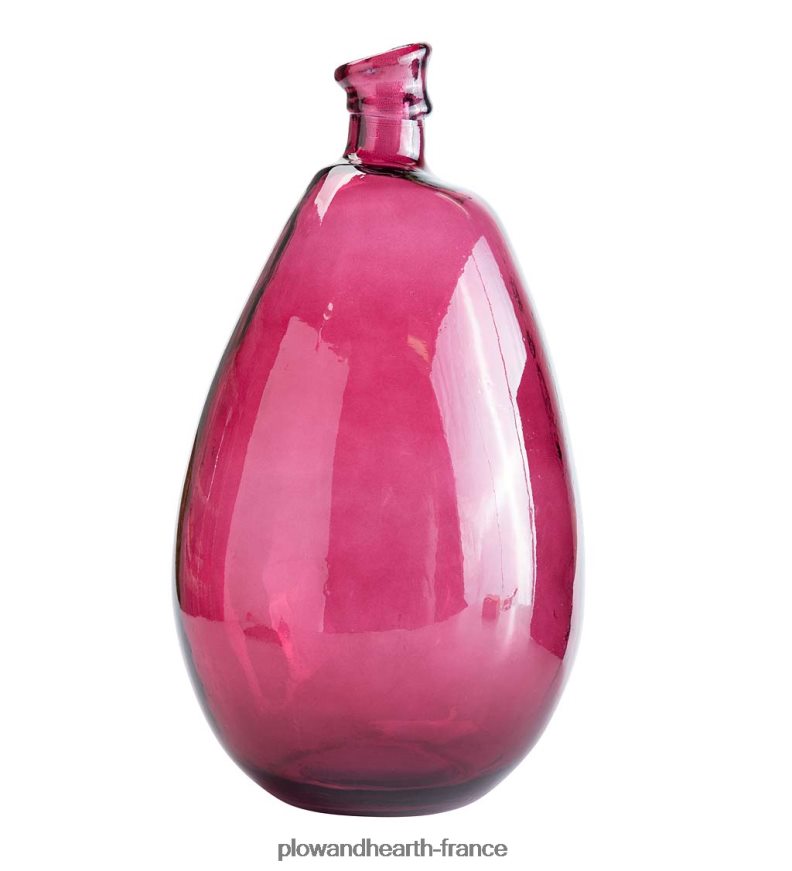 vase ballon en verre recyclé bleu fumé Plow & Hearth 8642F62393 articles ménagers