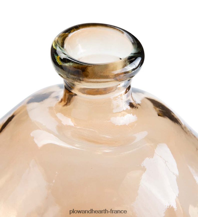 vase ballon en verre recyclé bleu fumé Plow & Hearth 8642F62393 articles ménagers