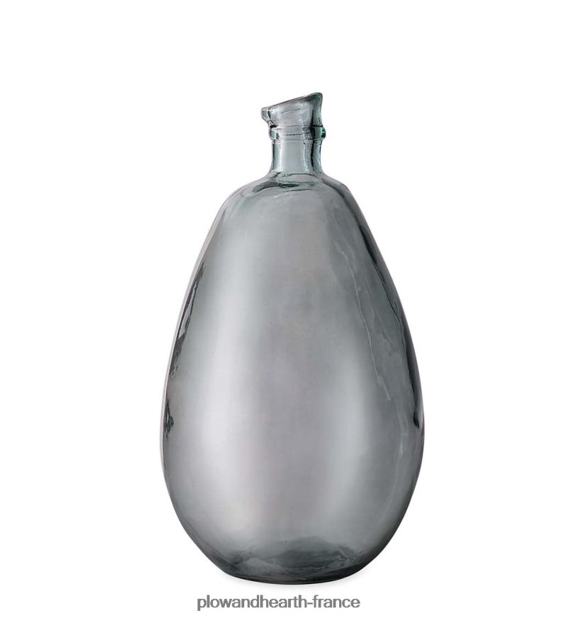 vase ballon en verre recyclé bleu fumé Plow & Hearth 8642F62393 articles ménagers