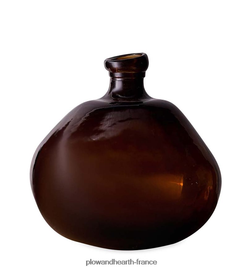 vase ballon en verre recyclé bleu fumé Plow & Hearth 8642F62393 articles ménagers