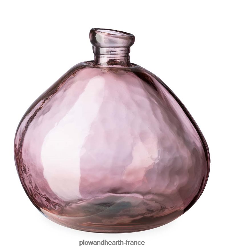 vase ballon en verre recyclé bleu fumé Plow & Hearth 8642F62393 articles ménagers