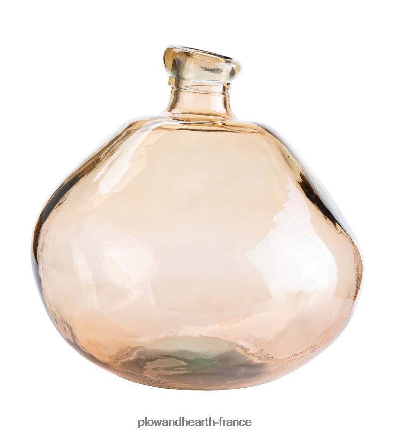 vase ballon en verre recyclé bleu fumé Plow & Hearth 8642F62393 articles ménagers