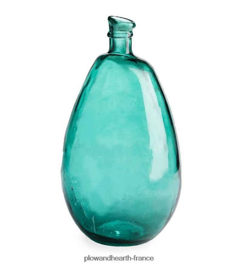 vase ballon en verre recyclé bleu fumé Plow & Hearth 8642F62393 articles ménagers