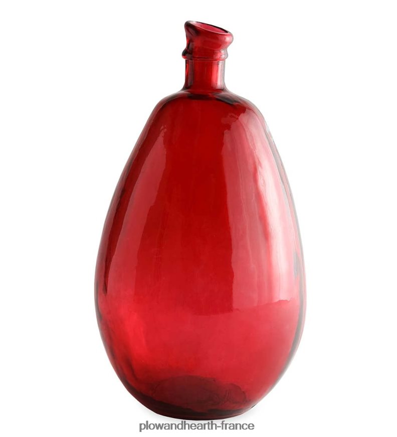 vase ballon en verre recyclé bleu fumé Plow & Hearth 8642F62393 articles ménagers