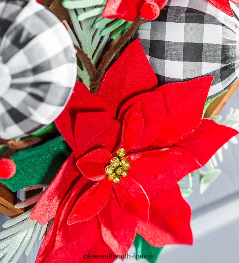 décor de porte panier à tabac poinsettia Plow & Hearth 8642F62274 articles ménagers