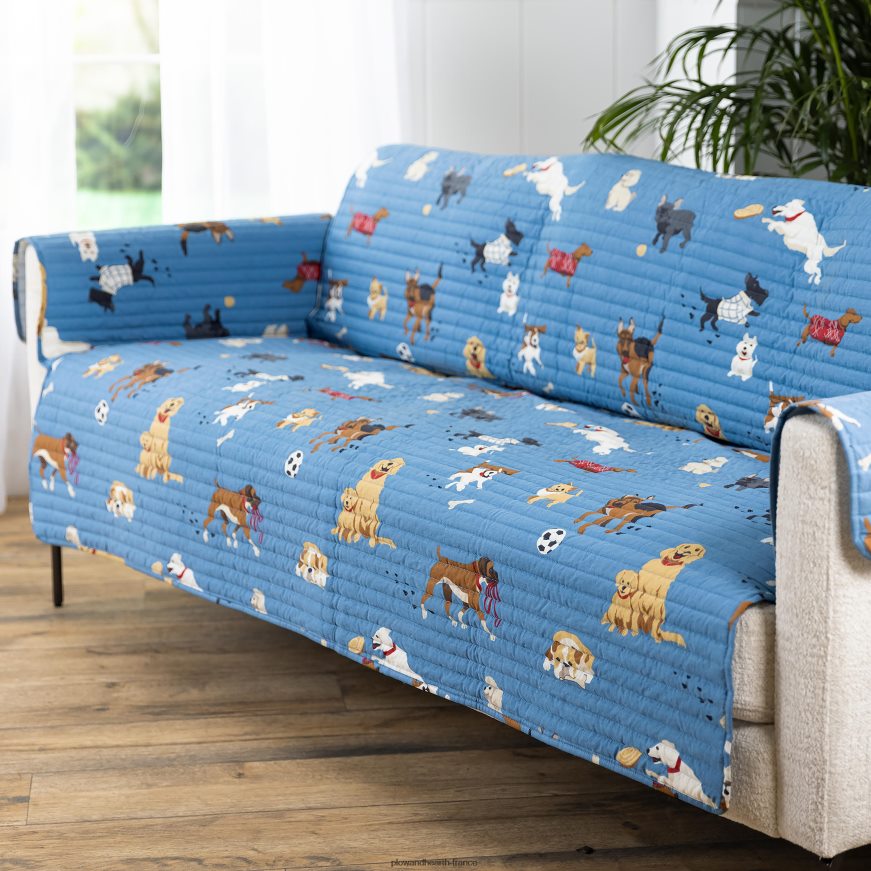 housse de protection pour meubles pour animaux de compagnie, design parc à chiens bleu Plow & Hearth 8642F62545 articles ménagers