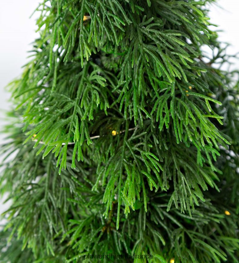 Nain de jardin d'arbre de Noël éclairé de vacances avec cadeau Plow & Hearth 8642F61683 articles ménagers