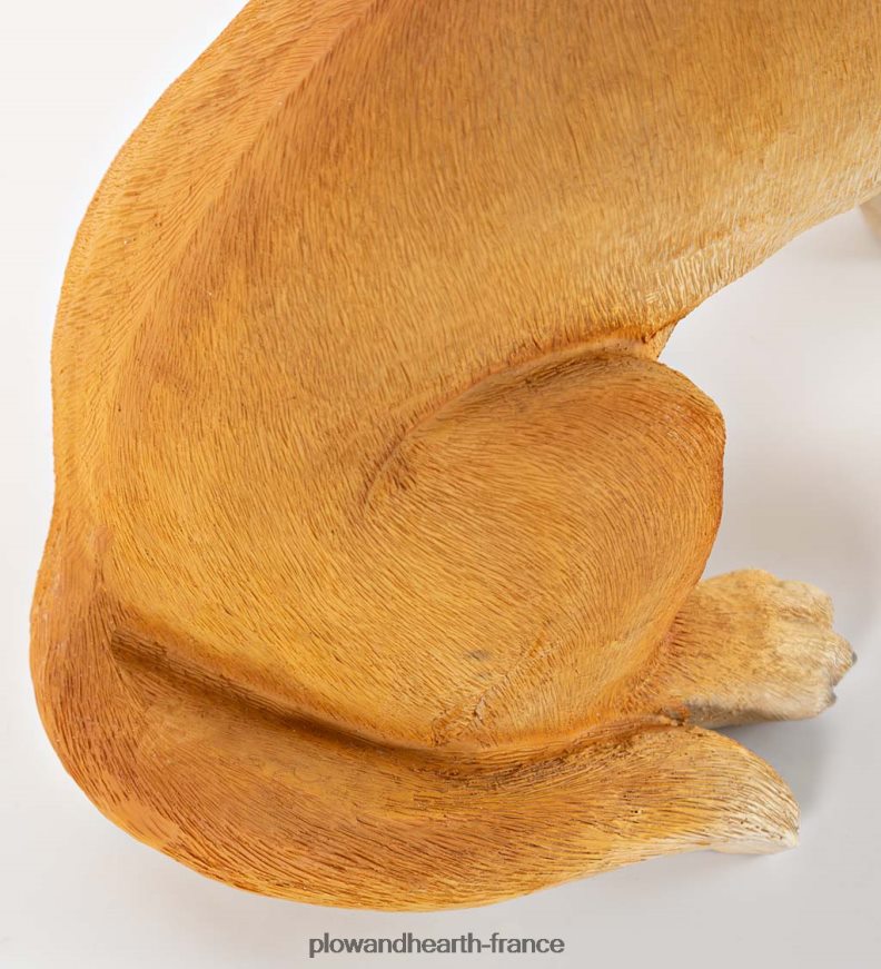 statue du labrador jaune avec couronne de vacances éclairée amovible Plow & Hearth 8642F61693 articles ménagers