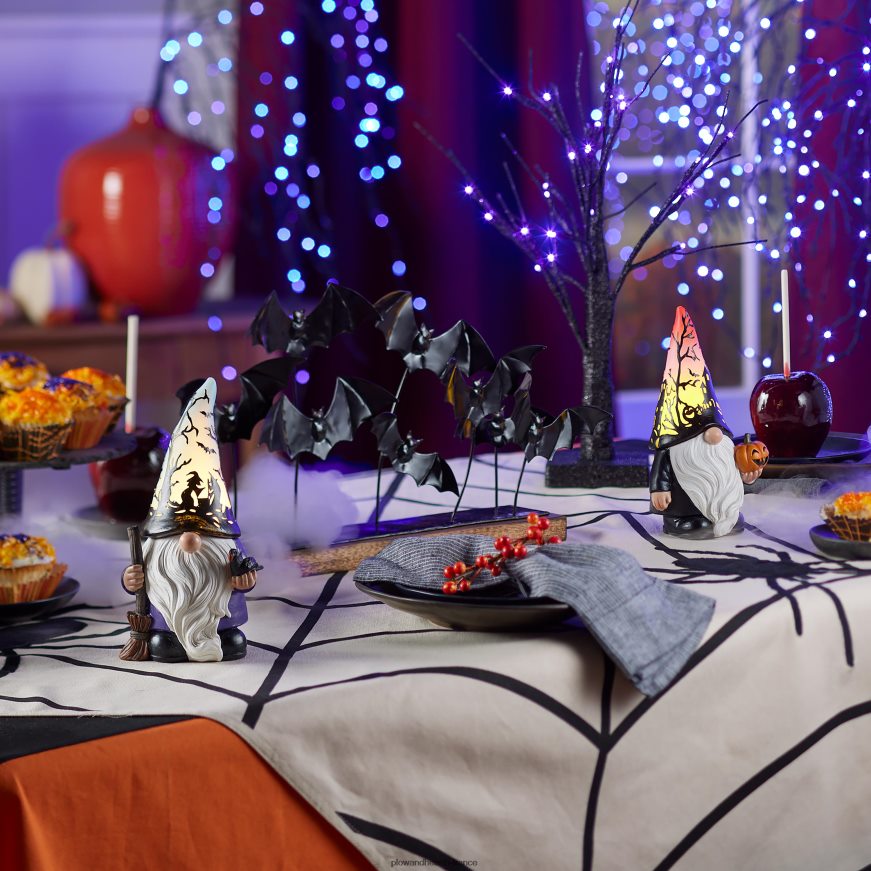 Arbre d'Halloween de table avec lumières LED violettes Plow & Hearth 8642F61561 articles ménagers