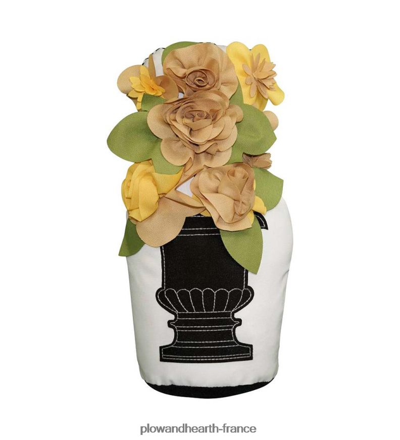 Butée de porte boutons de rose en pot intérieur/extérieur - or Plow & Hearth 8642F61537 articles ménagers