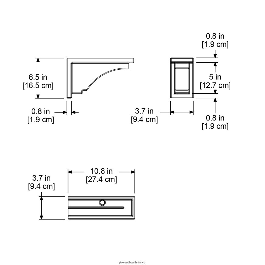 Corbeaux de jardinière Lexington, lot de 2 - blanc Plow & Hearth 8642F61591 articles ménagers