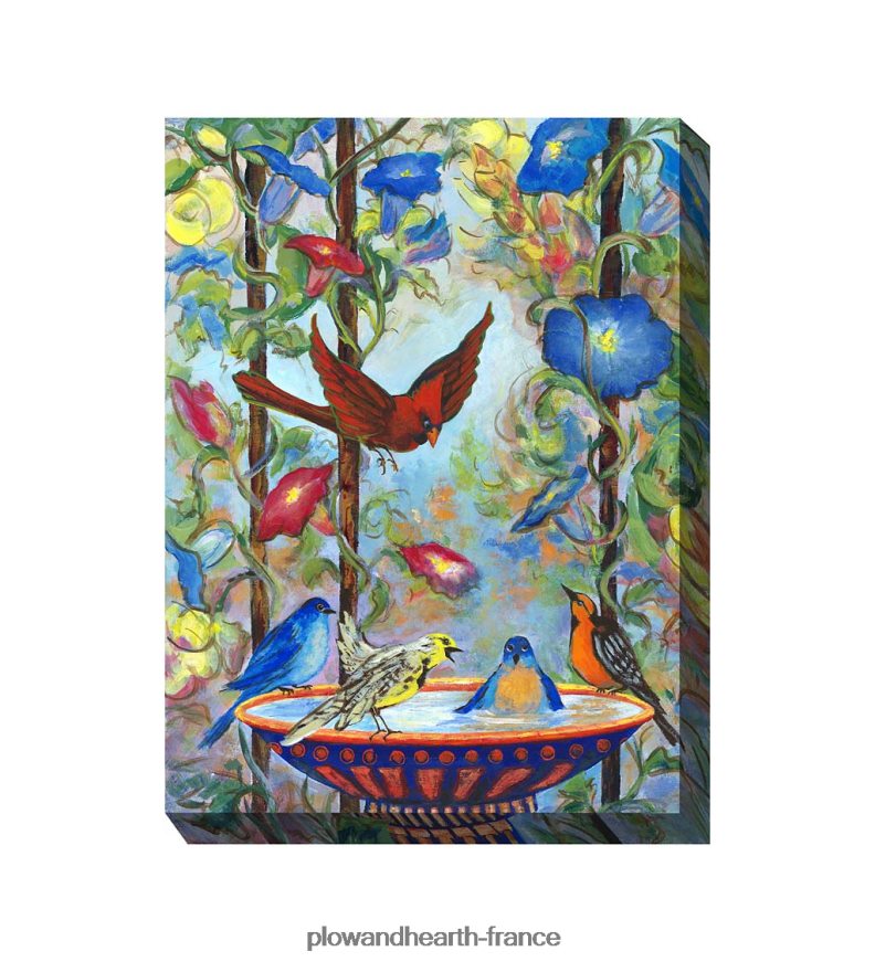 art mural sur toile intérieur/extérieur fête au bord de la piscine Plow & Hearth 8642F61555 articles ménagers