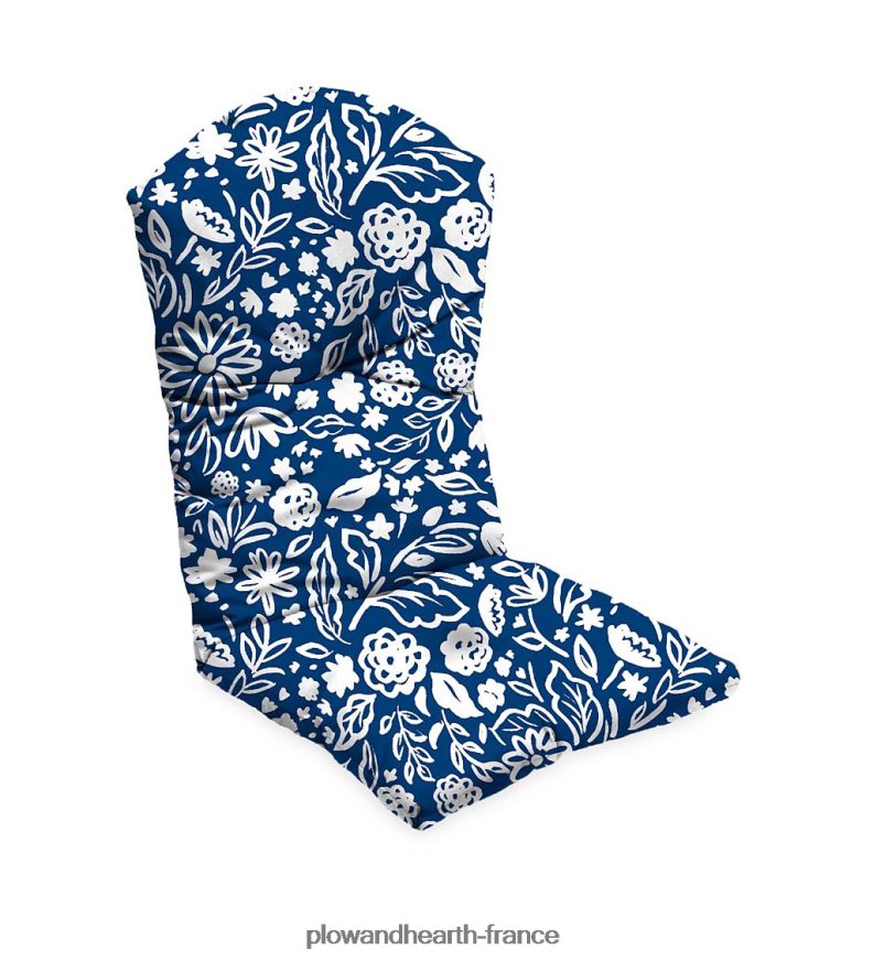 coussin de chaise adirondack classique, 20 1/2 x 49 x 2 1/2 - blush croquis floral Plow & Hearth 8642F61522 articles ménagers
