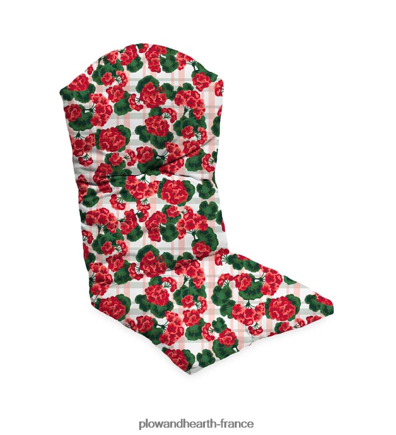 coussin de chaise adirondack classique, 20 1/2 x 49 x 2 1/2 - blush croquis floral Plow & Hearth 8642F61522 articles ménagers