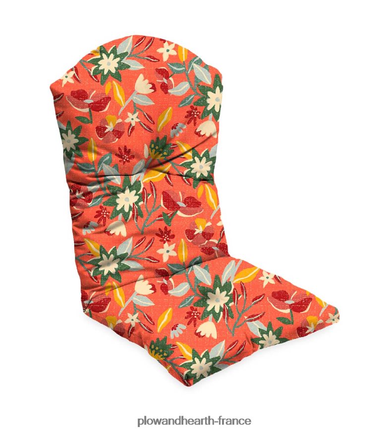 coussin de chaise adirondack classique, 20 1/2 x 49 x 2 1/2 - blush croquis floral Plow & Hearth 8642F61522 articles ménagers