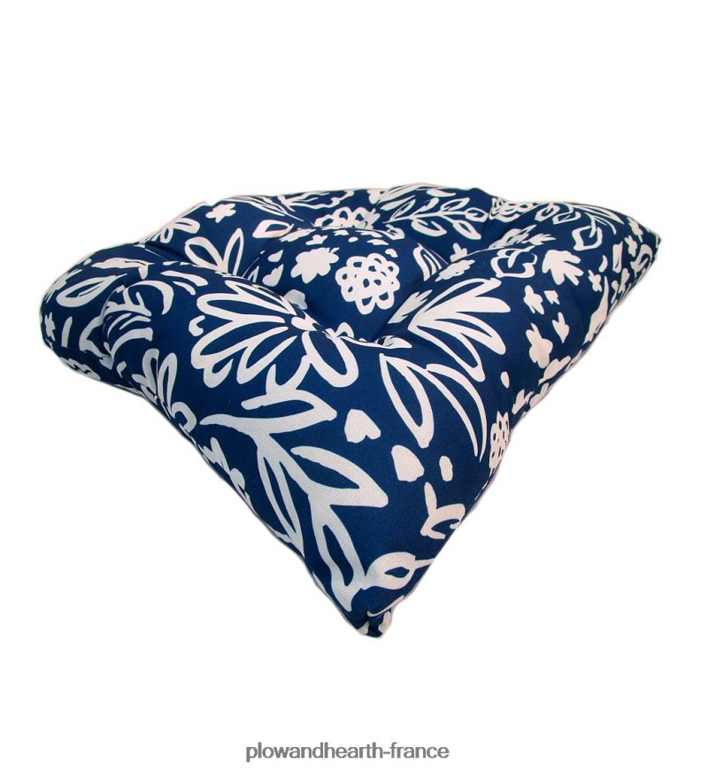 coussin de chaise rond classique, 18 dia. x 3 - rayure Palerme Plow & Hearth 8642F61520 articles ménagers