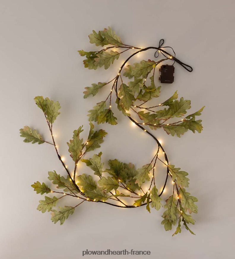 guirlande de chêne mousse éclairée intérieur/extérieur Plow & Hearth 8642F61559 articles ménagers