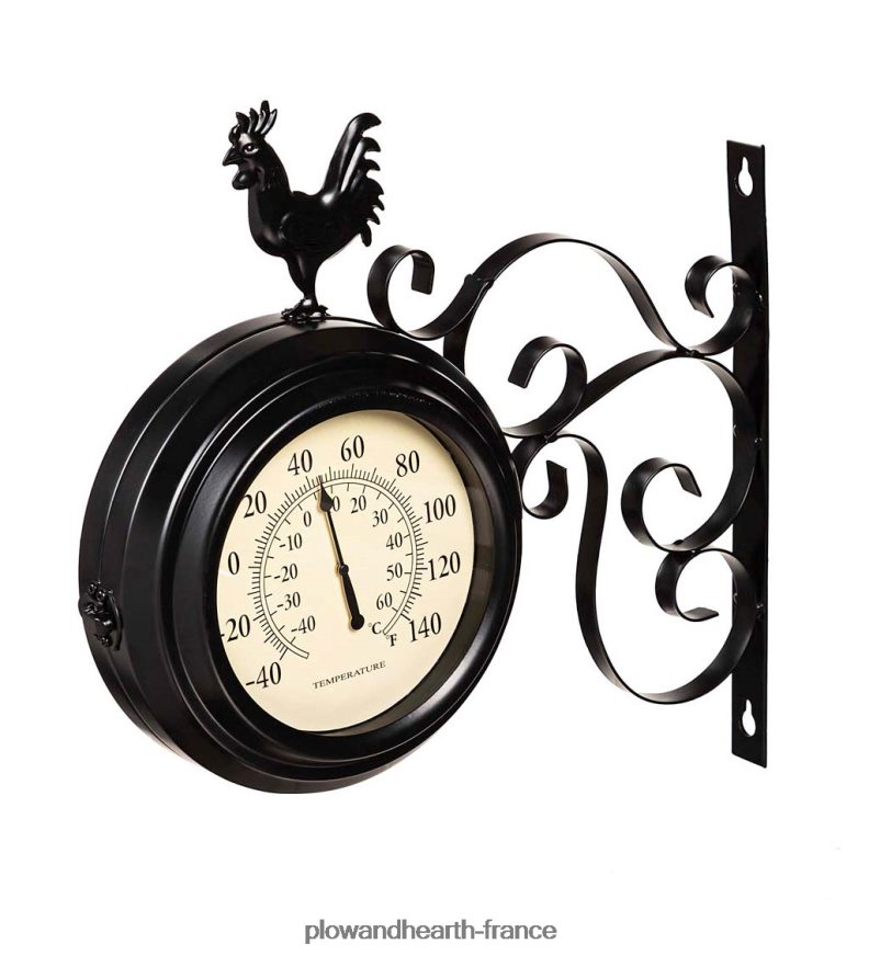 horloge coq et thermomètre extérieur Plow & Hearth 8642F61527 articles ménagers