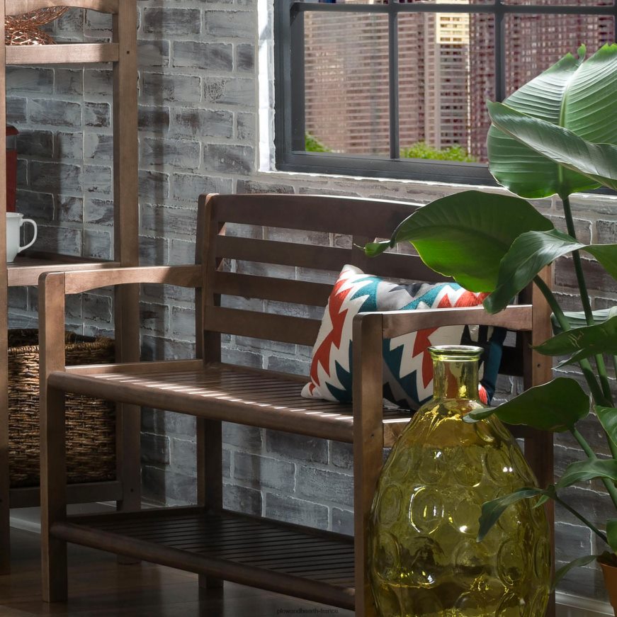 banc d'entrée en bois - expresso Plow & Hearth 8642F62063 articles ménagers