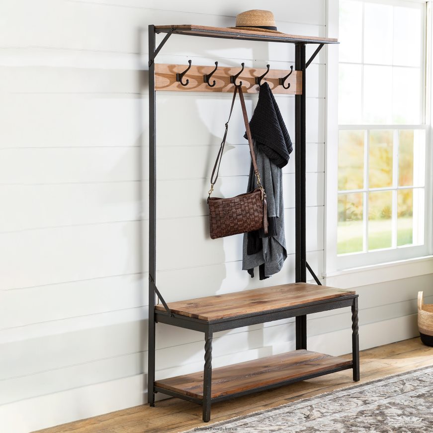 porte-manteau Deep Creek - noyer Plow & Hearth 8642F62060 articles ménagers