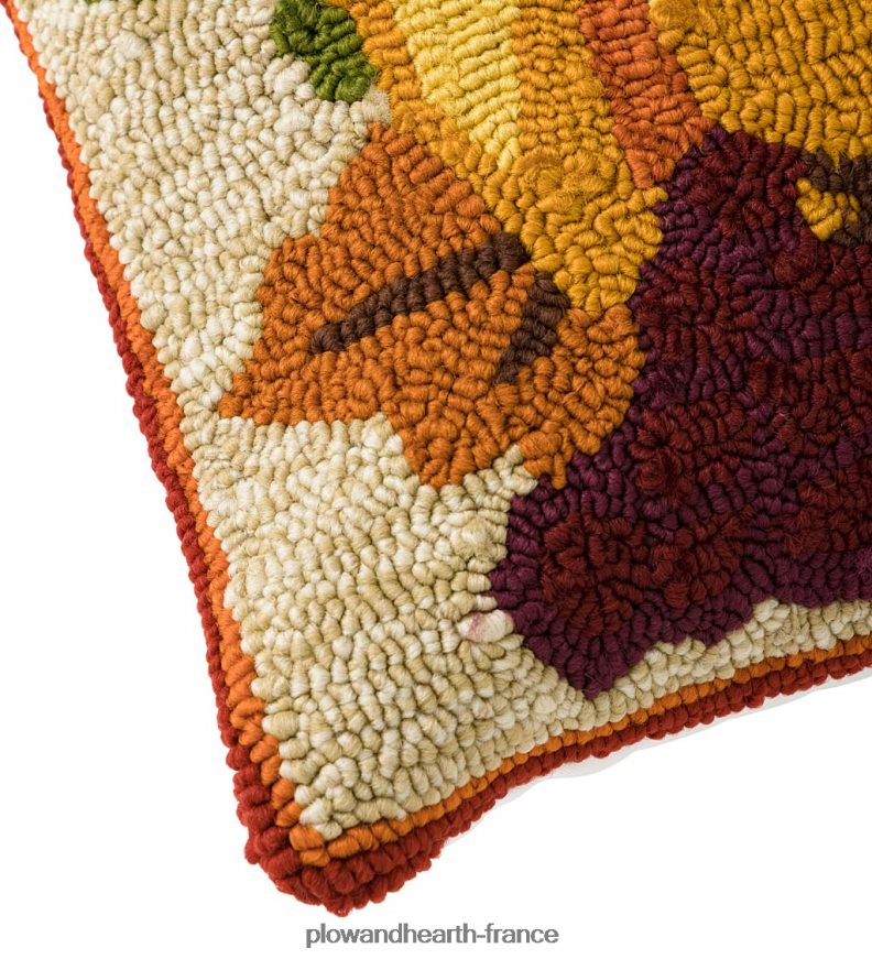 Coussin décoratif en polypropylène accroché à la main, intérieur/extérieur, prime d'automne Plow & Hearth 8642F61231 articles ménagers