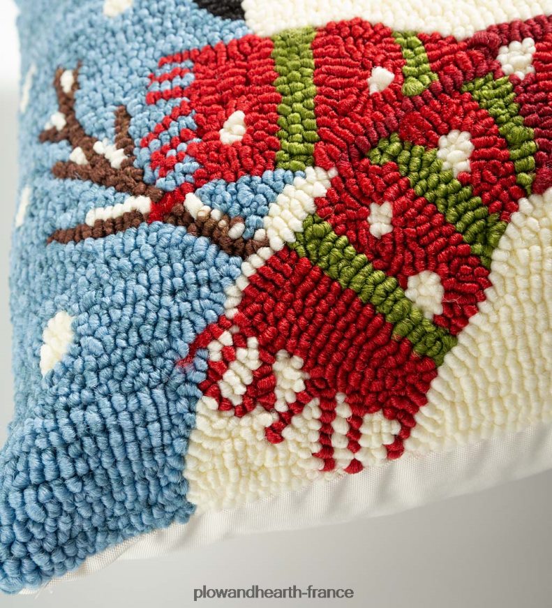 coussin décoratif bonhomme de neige en polypropylène accroché intérieur/extérieur Plow & Hearth 8642F61217 articles ménagers