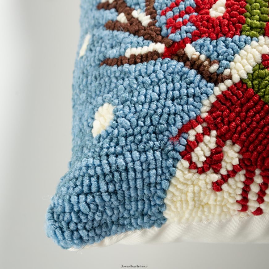 coussin décoratif bonhomme de neige en polypropylène accroché intérieur/extérieur Plow & Hearth 8642F61217 articles ménagers