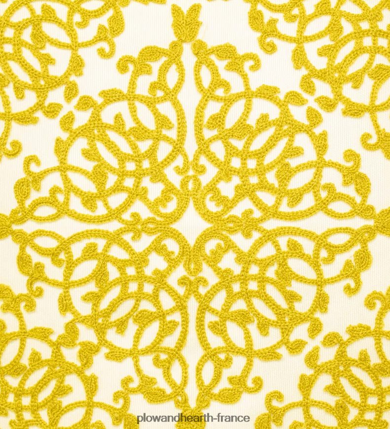 coussin décoratif en dentelle brodée intérieur/extérieur - noir Plow & Hearth 8642F61261 articles ménagers