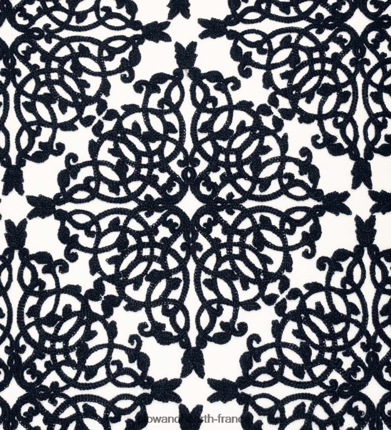 coussin décoratif en dentelle brodée intérieur/extérieur - noir Plow & Hearth 8642F61261 articles ménagers