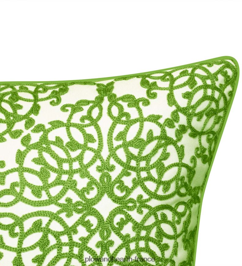 coussin décoratif en dentelle brodée intérieur/extérieur - noir Plow & Hearth 8642F61261 articles ménagers