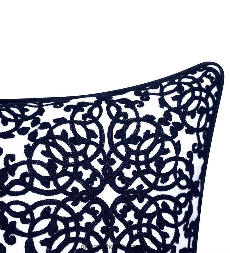 coussin décoratif en dentelle brodée intérieur/extérieur - noir Plow & Hearth 8642F61261 articles ménagers