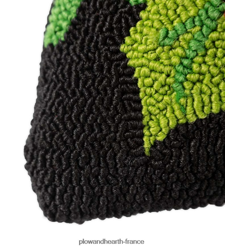 coussin décoratif à poinsettia en polypropylène crocheté intérieur/extérieur Plow & Hearth 8642F61219 articles ménagers