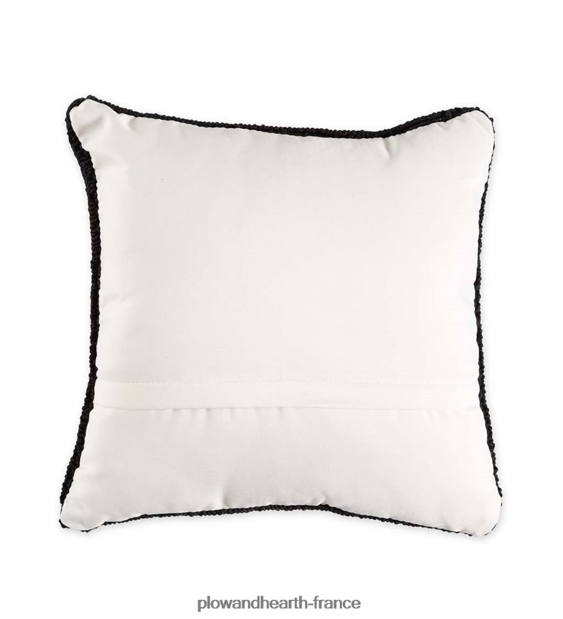 coussin décoratif à poinsettia en polypropylène crocheté intérieur/extérieur Plow & Hearth 8642F61219 articles ménagers