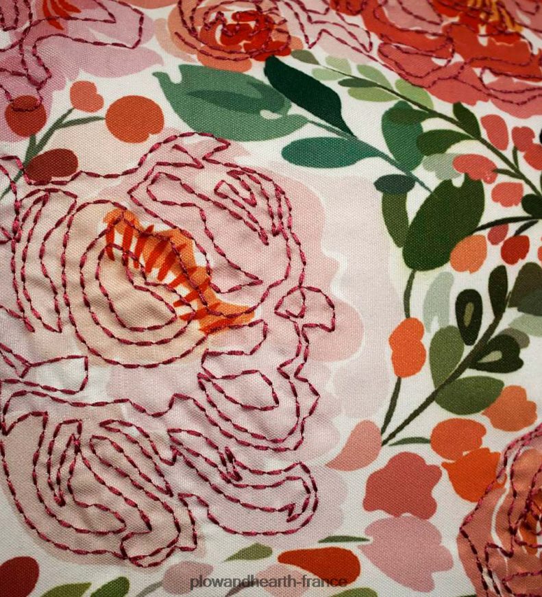 coussin intérieur/extérieur jolies pivoines Plow & Hearth 8642F61223 articles ménagers