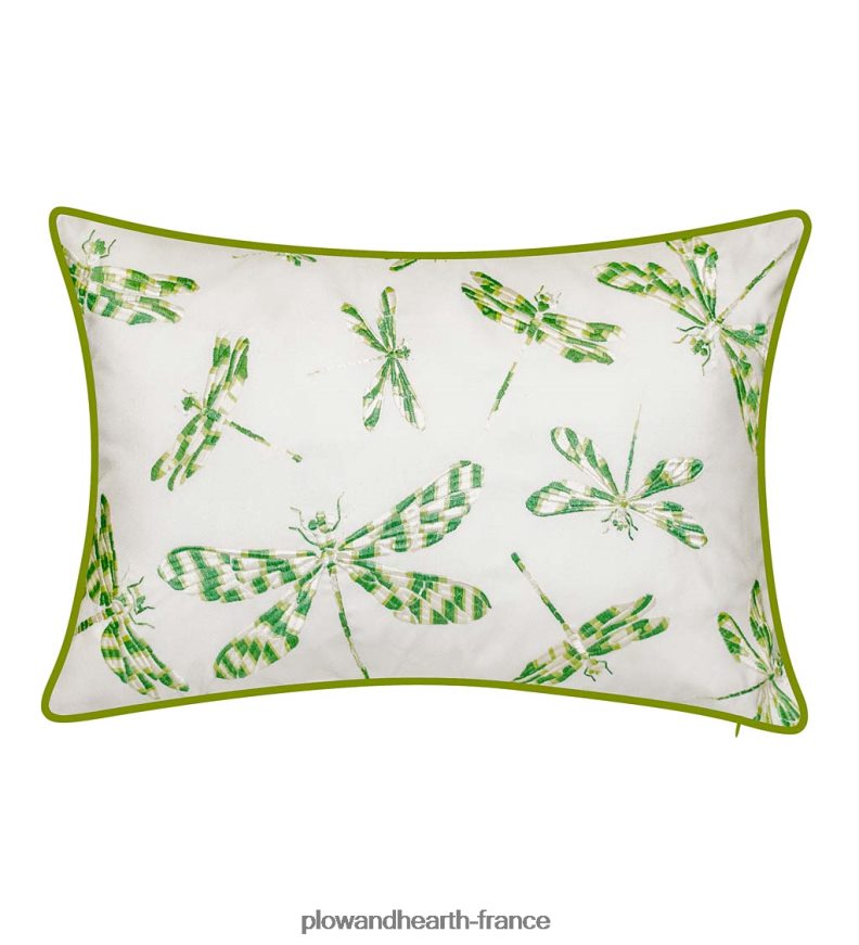 oreiller lombaire libellule brodé intérieur/extérieur - marine Plow & Hearth 8642F61252 articles ménagers