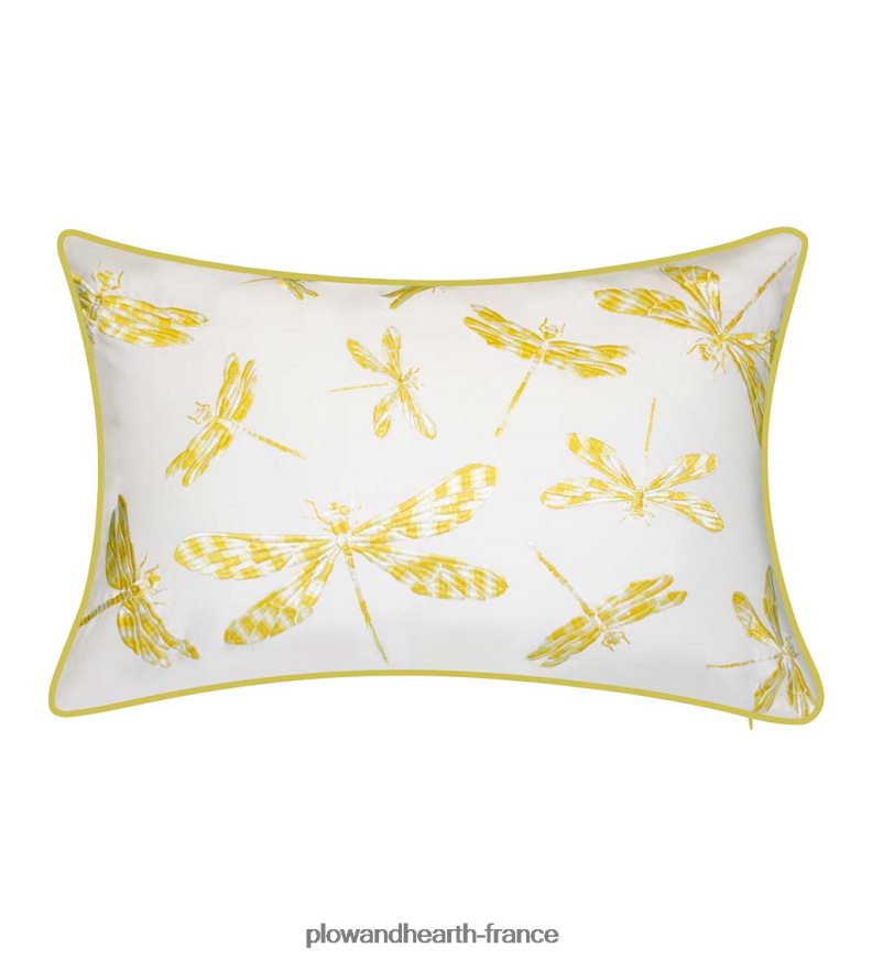 oreiller lombaire libellule brodé intérieur/extérieur - marine Plow & Hearth 8642F61252 articles ménagers
