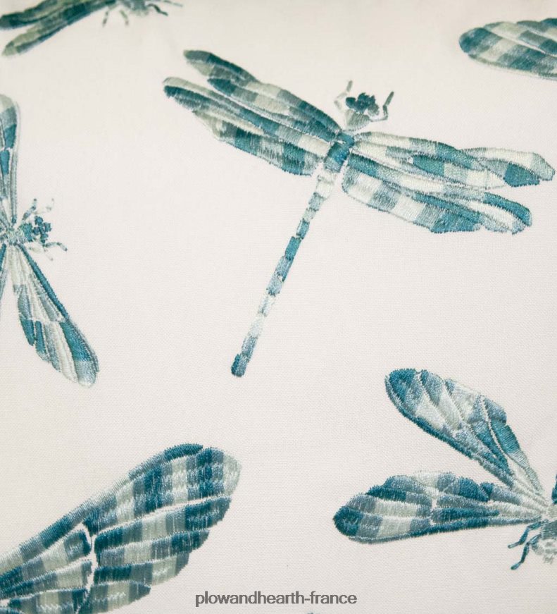 oreiller lombaire libellule brodé intérieur/extérieur - marine Plow & Hearth 8642F61252 articles ménagers