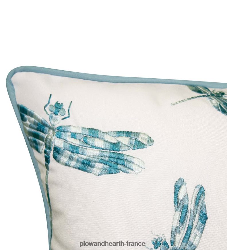 oreiller lombaire libellule brodé intérieur/extérieur - marine Plow & Hearth 8642F61252 articles ménagers