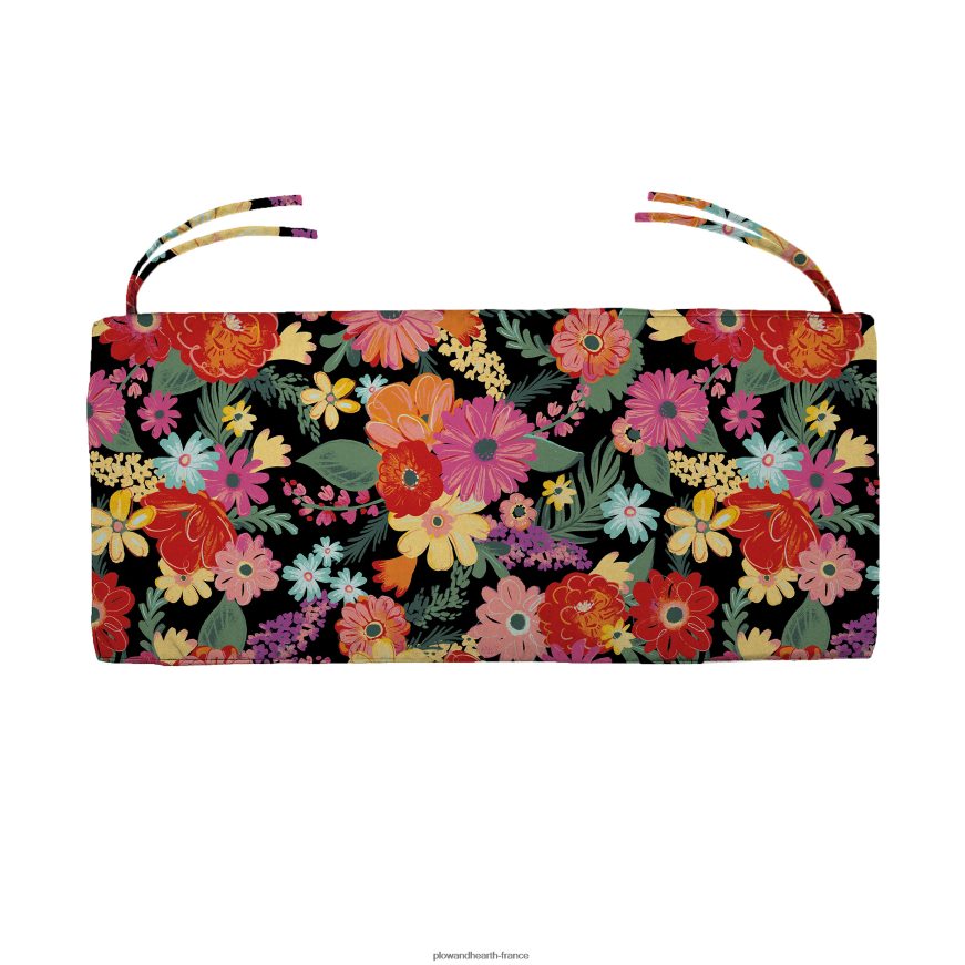 coussin classique pour balançoire/banc en polyester, 36 x 16 x 3 - croquis floral blush Plow & Hearth 8642F61189 articles ménagers