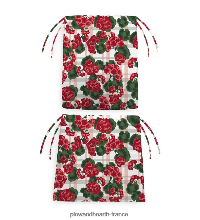 coussins de chaise berçante classiques en polyester avec attaches - croquis floral blush Plow & Hearth 8642F61193 articles ménagers